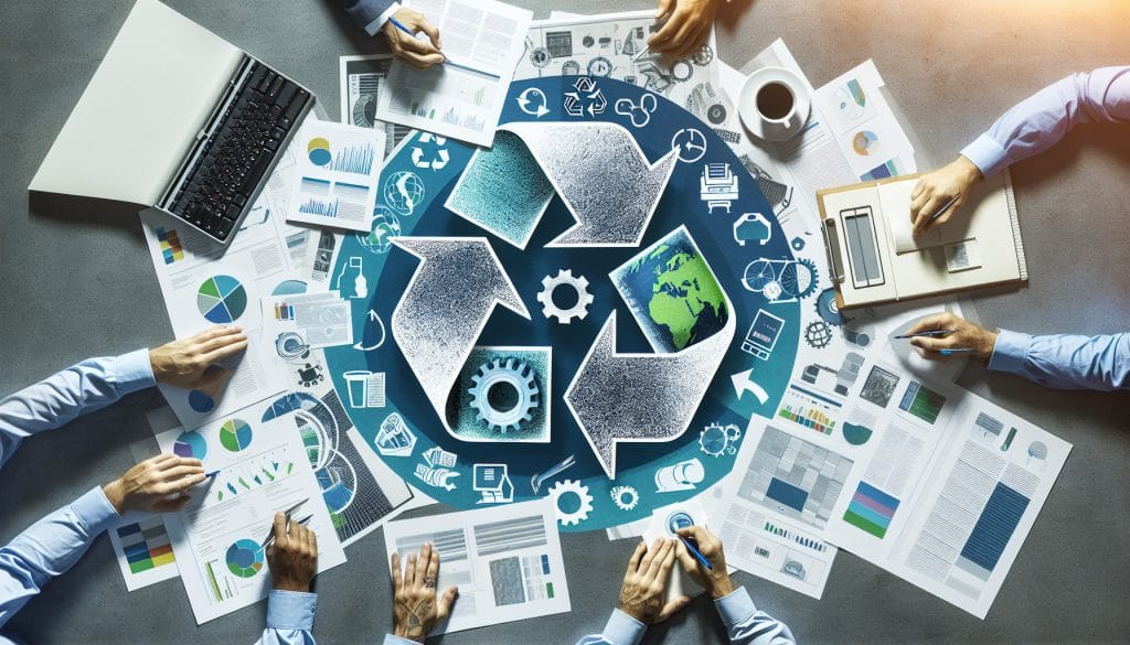 Alt-Text: Nachhaltiges Druckwesen mit Recycling