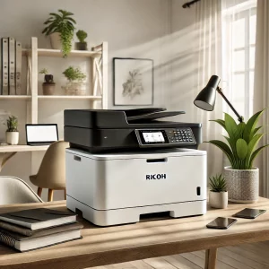 Modernes Home-Office mit Ricoh Drucker 